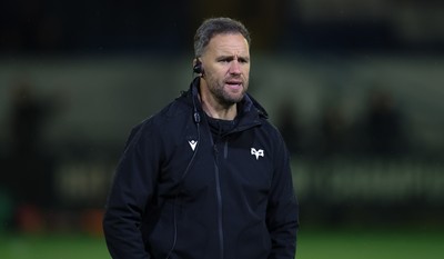 181025 - Ospreys v Glasgow Warriors, United Rugby Championship - Ospreys head coach Mark Jones