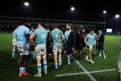 181025 - Ospreys v Glasgow Warriors, United Rugby Championship - Glasgow players at the end of the match