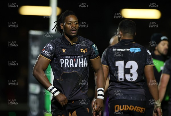 181025 - Ospreys v Glasgow Warriors - United Rugby Championship - Dan Kasende of Ospreys 