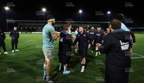 181025 - Ospreys v Glasgow Warriors, United Rugby Championship - Ospreys are applauded off the pitch by Glasgow