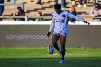 180426 - Ospreys v Hollywoodbets Sharks - United Rugby Championship - Hollywoodbets Sharks players warming up before game 