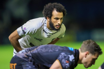 180426 - Ospreys v Hollywoodbets Sharks - United Rugby Championship - Jaden Hendrikse of Hollywoodbets Sharks