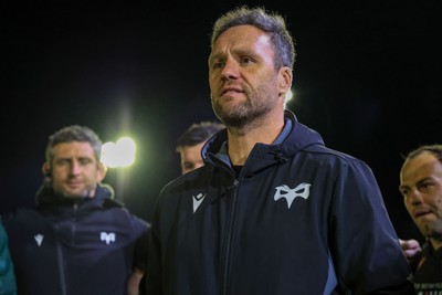 180426 - Ospreys v Hollywoodbets Sharks - United Rugby Championship - Ospreys Head Coach Mark Jones