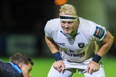 180426 - Ospreys v Hollywoodbets Sharks - United Rugby Championship - Vincent Koch of Hollywoodbets Sharks