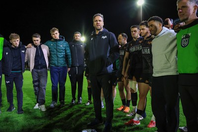 180426 - Ospreys v Hollywoodbets Sharks - United Rugby Championship - Ospreys Head Coach Mark Jones