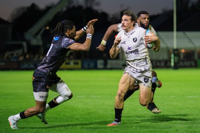 180426 - Ospreys v Hollywoodbets Sharks - United Rugby Championship - Andre Esterhuizen of Hollywoodbets Sharks