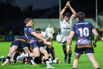 180426 - Ospreys v Hollywoodbets Sharks - United Rugby Championship - Kieran Hardy of Ospreys