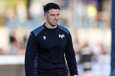 180426 - Ospreys v Hollywoodbets Sharks - United Rugby Championship - Owen Watkin of Ospreys during the warm up