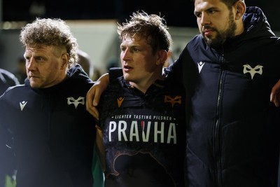 180426 - Ospreys v Hollywoodbets Sharks - United Rugby Championship - Jac Morgan of Ospreys at the end of the match