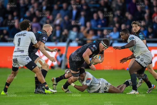 180426 - Ospreys v Hollywoodbets Sharks - United Rugby Championship - James Ratti of Ospreys