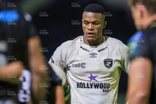 180426 - Ospreys v Hollywoodbets Sharks - United Rugby Championship - Manu Tshituka of Hollywoodbets Sharks