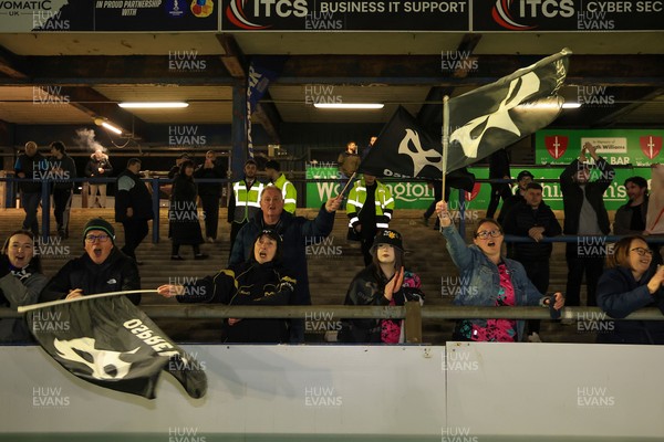 180426 - Ospreys v Hollywoodbets Sharks - United Rugby Championship - Ospreys fans after game