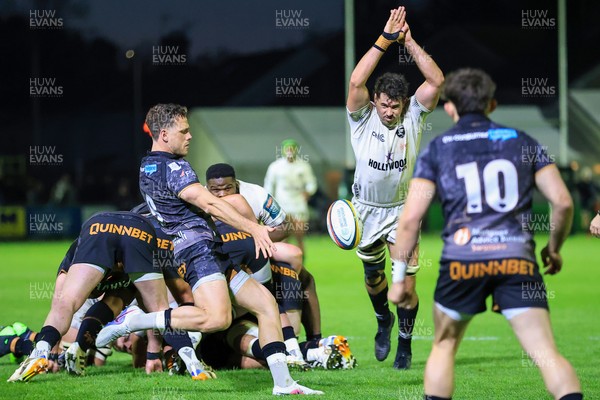 180426 - Ospreys v Hollywoodbets Sharks - United Rugby Championship - Kieran Hardy of Ospreys