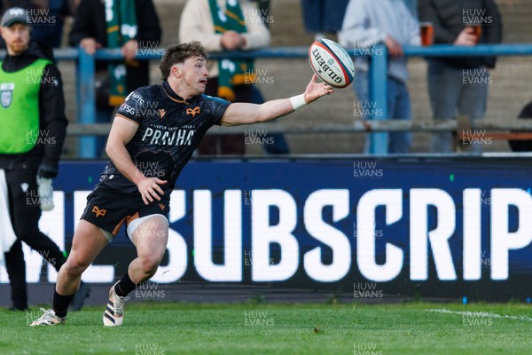 180426 - Ospreys v Hollywoodbets Sharks - United Rugby Championship - Dan Edwards of Ospreys
