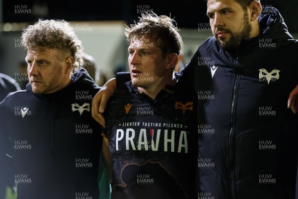 180426 - Ospreys v Hollywoodbets Sharks - United Rugby Championship - Jac Morgan of Ospreys at the end of the match