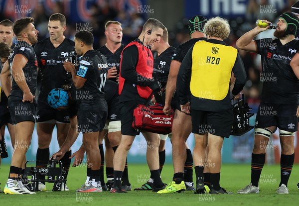 240922 - Ospreys v Lions - United Rugby Championship - On pitch medical staff