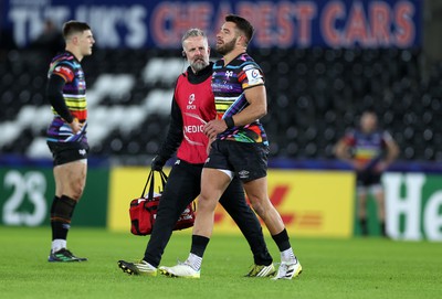 140123 - Ospreys v Montpellier - European Rugby Champions Cup - Rhys Webb of Ospreys leaves the field in the first half