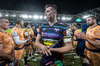 140123 - Ospreys v Montpellier - European Rugby Champions Cup - Adam Beard of Ospreys at full time