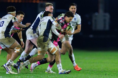 170126 - Ospreys v Montpellier Herault Rugby - EPCR Challenge Cup - Jack Walsh of Ospreys is tackled by Alex Masibaka of Montpellier