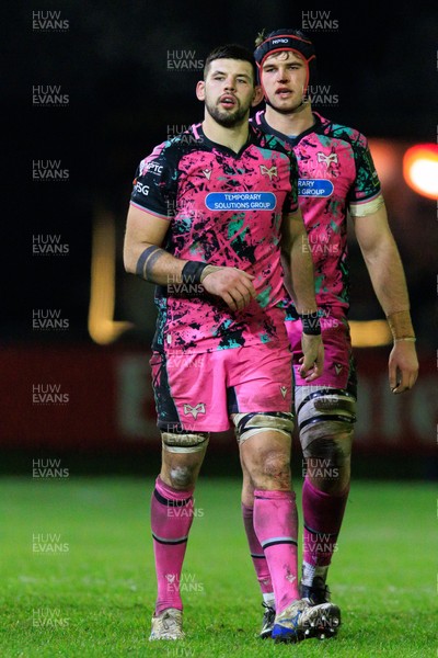 170126 - Ospreys v Montpellier Herault Rugby - EPCR Challenge Cup - Rhys Davies and James Fender of Ospreys