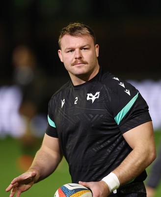 201225 - Ospreys v Munster, United Rugby Championship - Dewi Lake of Ospreys  during warm up