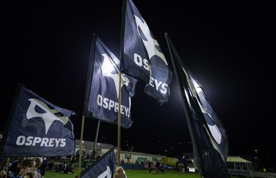 201225 - Ospreys v Munster, United Rugby Championship - Ospreys flags ahead of the match