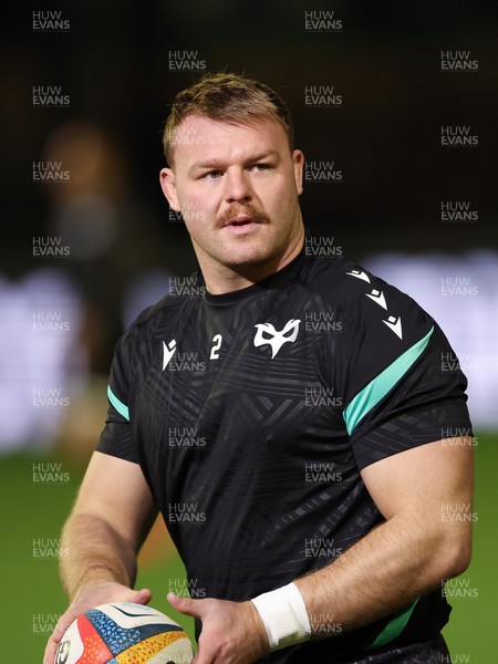 201225 - Ospreys v Munster, United Rugby Championship - Dewi Lake of Ospreys  during warm up