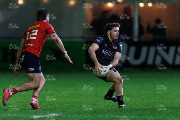 201225 - Ospreys v Munster - United Rugby Championship - Dan Edwards of Ospreys