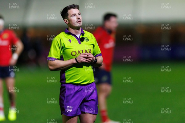201225 - Ospreys v Munster - United Rugby Championship - Referee Sam Grove-White