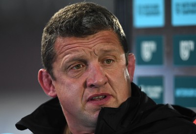 231021 - Ospreys v Munster - United Rugby Championship - Ospreys head coach Toby Booth ahead of kick off