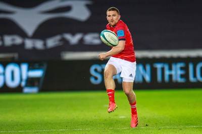 231021 - Ospreys v Munster - United Rugby Championship - Andrew Conway of Munster kicks the ball