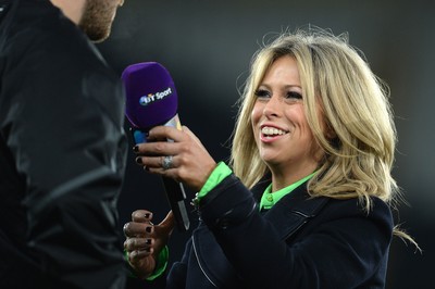 180115 - Ospreys v Northampton Saints - European Rugby Champions Cup -BT Sport persenter Sarra Elgan