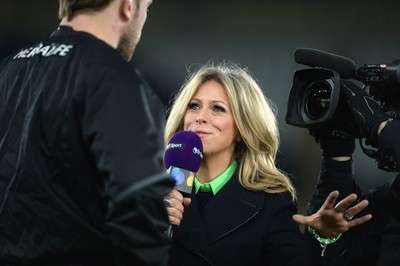 180115 - Ospreys v Northampton Saints - European Rugby Champions Cup -BT Sport persenter Sarra Elgan