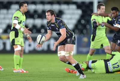 180115 - Ospreys v Northampton Saints - European Rugby Champions Cup -Tyler Ardron of Ospreys