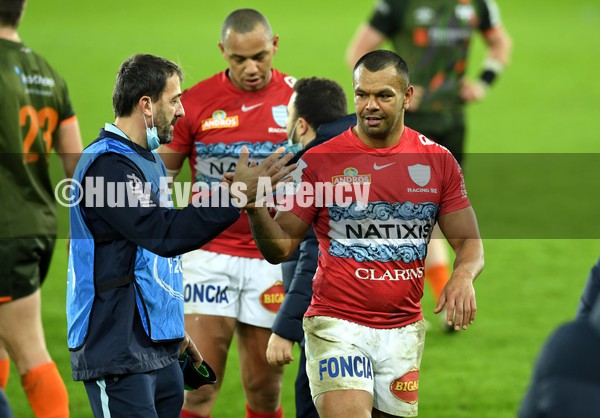 150122 - Ospreys v Racing 92 - European Rugby Champions Cup - Kurtley Beale of Racing 92 at the end of the game