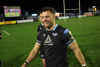 060424 - Ospreys v Sale Sharks - European Rugby Challenge Cup - Luke Morgan of Ospreys celebrates at full time