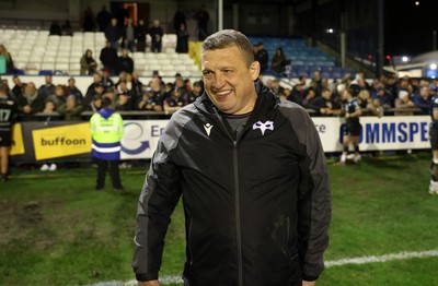 060424 - Ospreys v Sale Sharks - European Rugby Challenge Cup - Ospreys Head Coach Toby Booth at full time