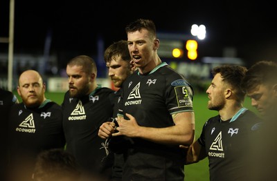 060424 - Ospreys v Sale Sharks - European Rugby Challenge Cup - Adam Beard of Ospreys at full time