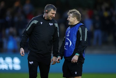 060424 - Ospreys v Sale Sharks - European Rugby Challenge Cup - Ospreys Coaches Richard Kelly and Duncan Jones