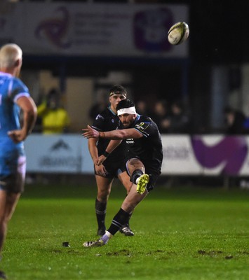 200518 - Ospreys V Sale Sharks - European Rugby Challenge Cup - Owen Williams of Ospreys kicks a penalty