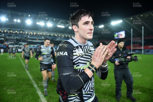 130118 - Ospreys v Saracens - European Rugby Champions Cup - Sam Davies of Ospreys at the end of the game
