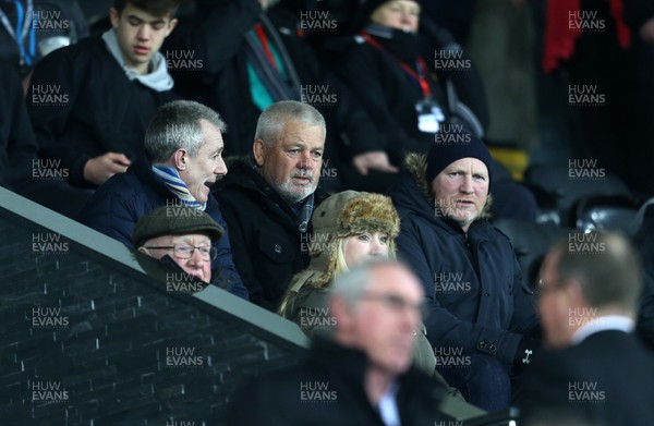 130118 - Ospreys v Saracens - European Rugby Champions Cup - Wales Coaches Rob Howley, Warren Gatland and Neil Jenkins