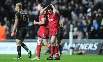 02.04.10 - Ospreys v Scarlets - Magners League - Stephen Jones of Scarlets looks dejected. 