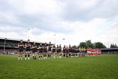 090526 - Ospreys v Scarlets - United Rugby Championship - A moments silence takes place before the game