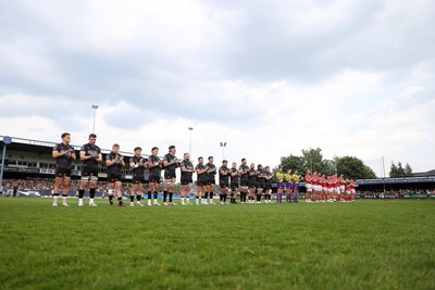 090526 - Ospreys v Scarlets - United Rugby Championship - A moments silence takes place before the game