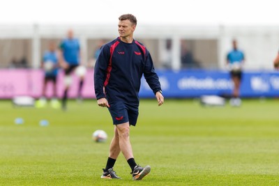 090526 - Ospreys v Scarlets - United Rugby Championship - Scarlets head coach Dwayne Peel during the warm up