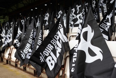 090526 - Ospreys v Scarlets - United Rugby Championship - Ospreys flags