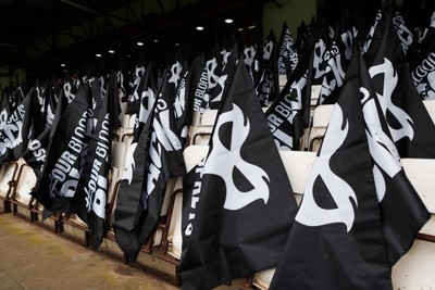 090526 - Ospreys v Scarlets - United Rugby Championship - Ospreys flags