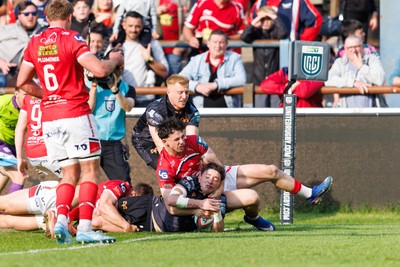 090526 - Ospreys v Scarlets - United Rugby Championship - Dan Edwards of Ospreys goes over for his second try of the match