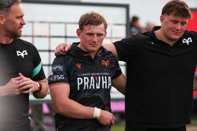 090526 - Ospreys v Scarlets - United Rugby Championship - Jac Morgan of Ospreys at the end of the match